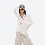 Sheer Hooded Henley Top